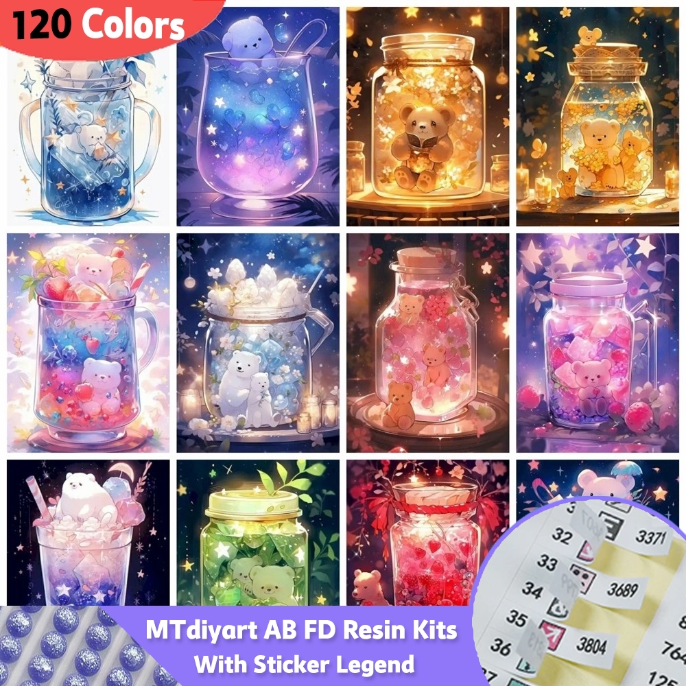 Photo Mosaic Print - Bottle Animals Diamond Painting Sticky Legend
