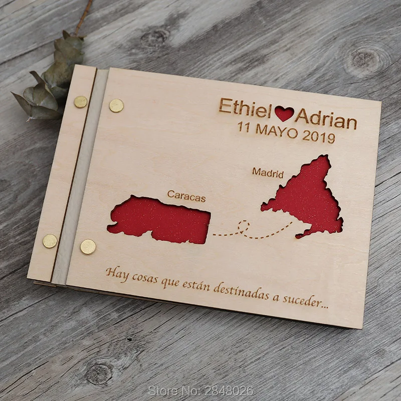 Custom Star Map - Map engraved wedding guestbook,Custom wooden Wedding