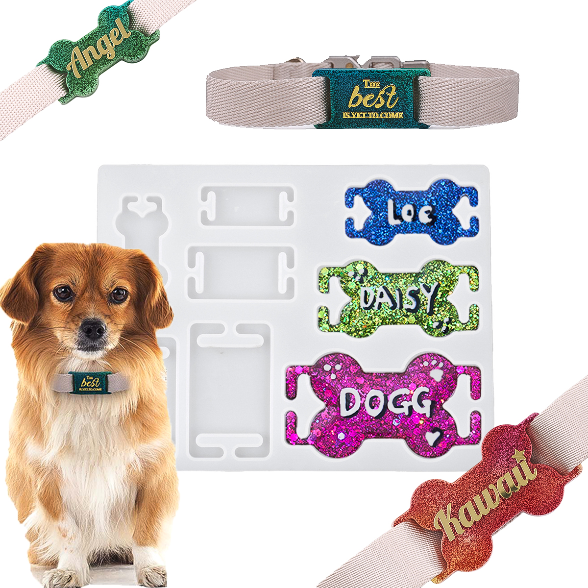 Pet Portrait Custom - DIY Cat Dog ID Tag Silicone