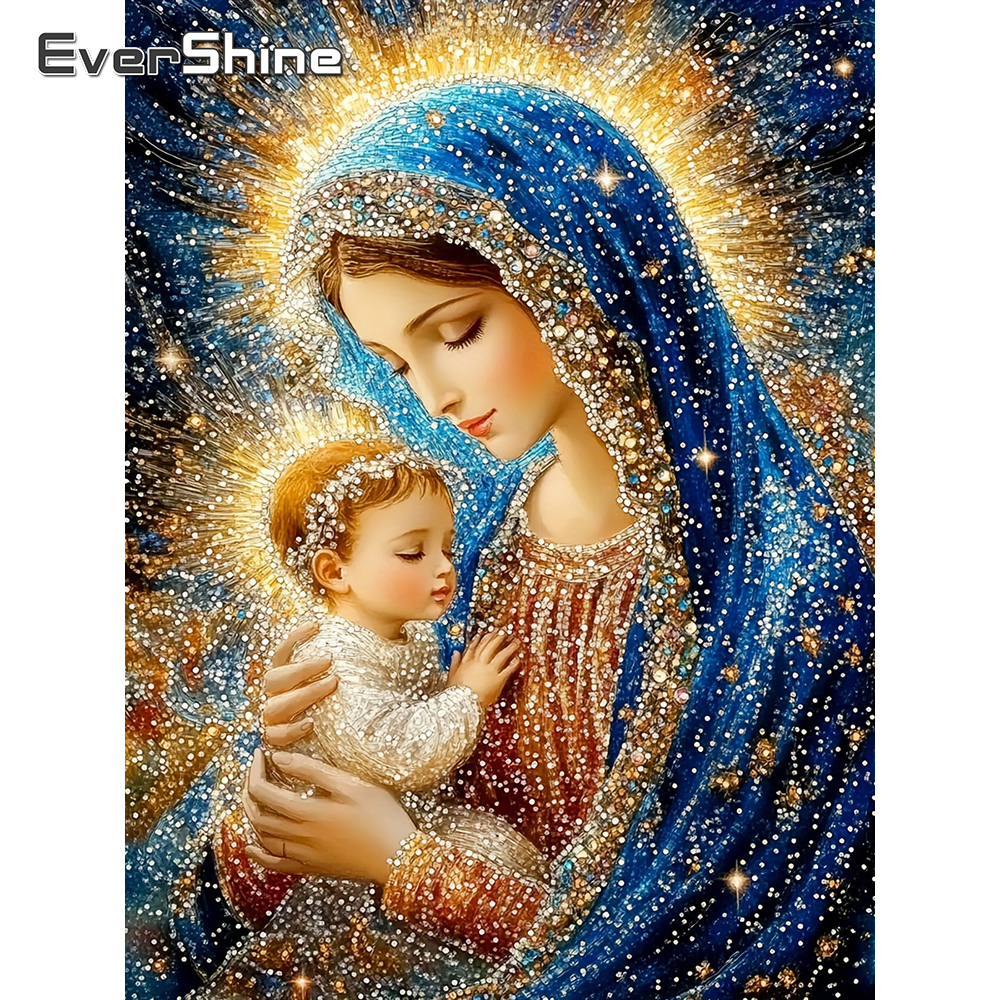 Photo Mosaic Print - 1PC frameless Diamond Embroidery Religion Full
