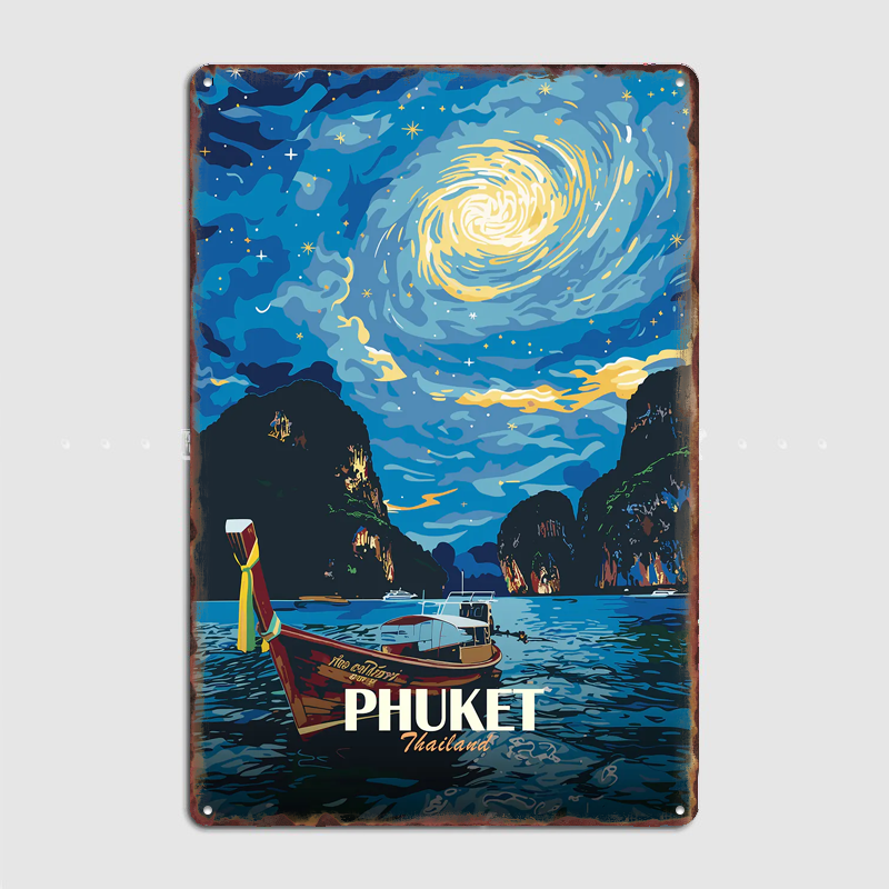 Custom Night Sky - Phuket Thailand Night Sky Boat Travel