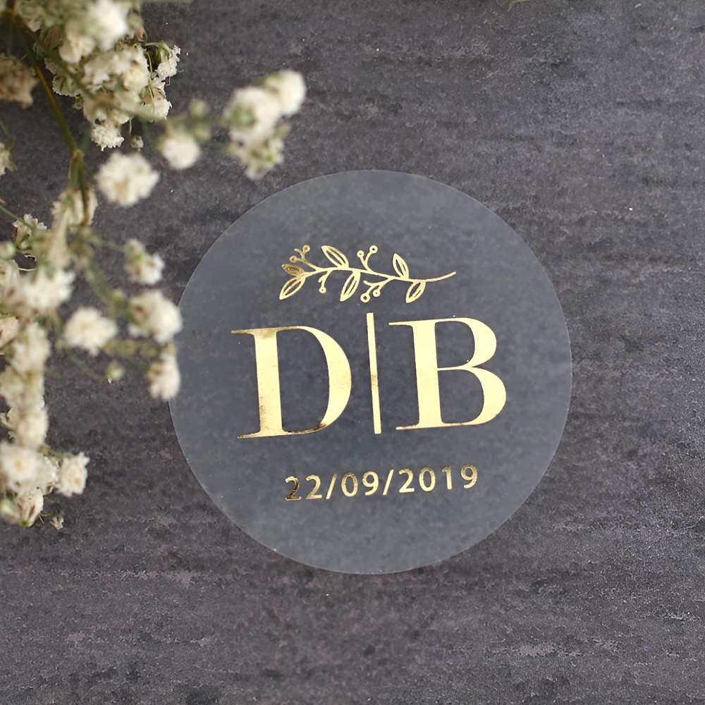 Personalised Candle Label - 50pcs Personalized Wedding Stickers Round Transparent