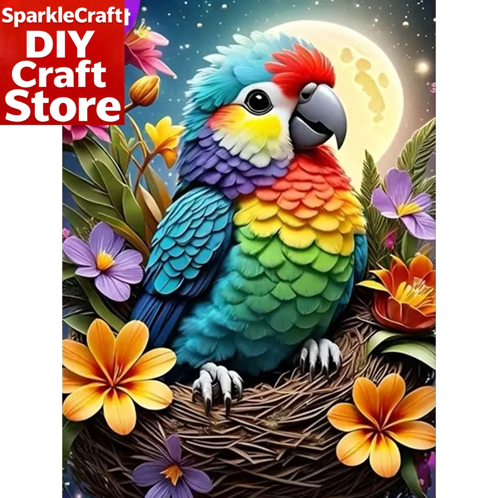 Photo Mosaic Print - 1PC frameless DIY Diamond Painting Bird