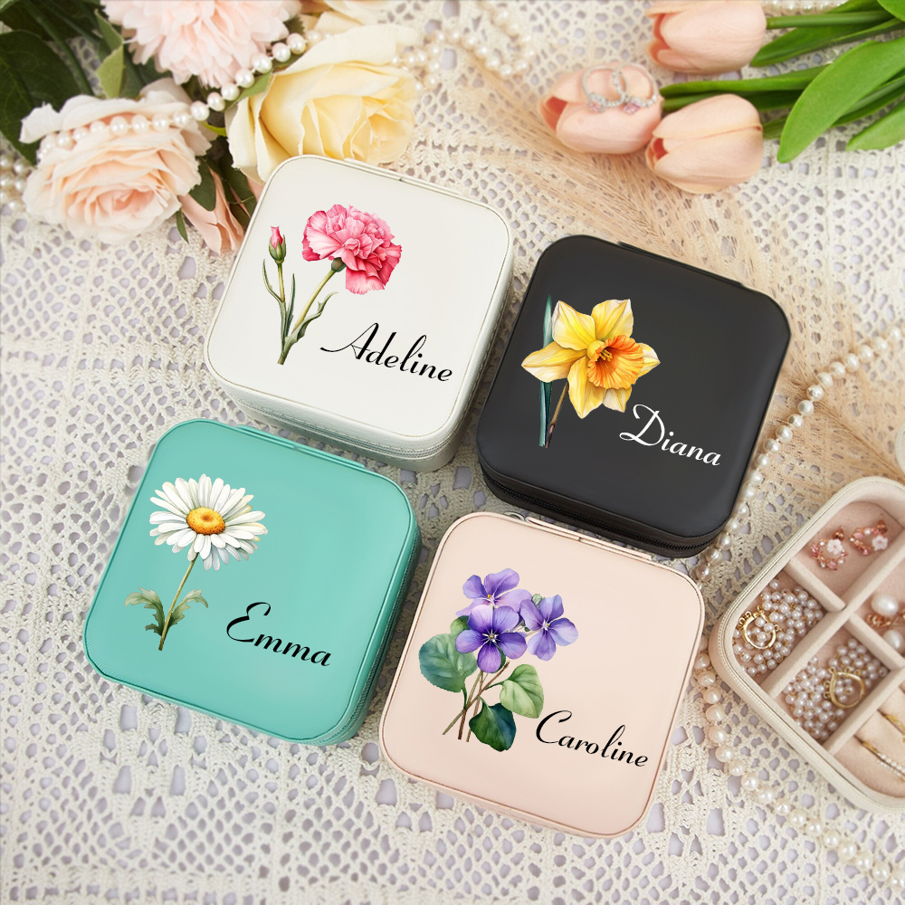 Personalized Name Box - Customized name jewelry box, personalized birthday