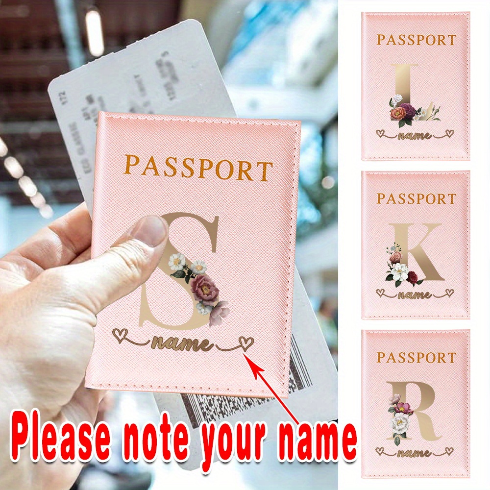 Personalized Name Box - Personalized Name/Text Synthetic Leather Passport Holder