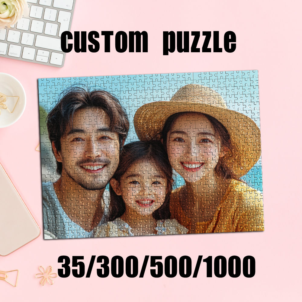 Pet Portrait Custom - 35/300/500/1000pcs Personalized Custom Photo Puzzle scenery
