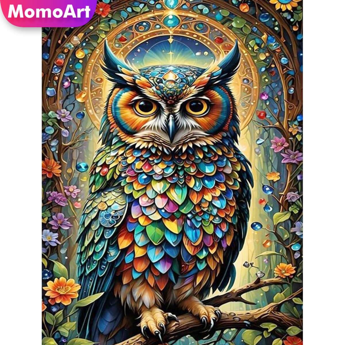 Photo Mosaic Print - Momoart New Arrival Diamond Mosaic Owl