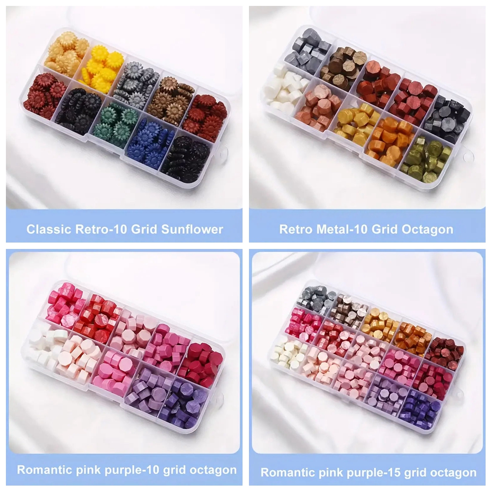 Wax Seal Letter Kit - 200Pcs Box Sealing Wax Beads, 10