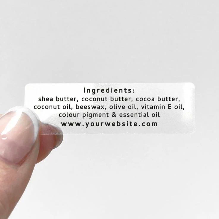 Personalised Candle Label - Custom Transparent Sticker Personalized Clear Thank