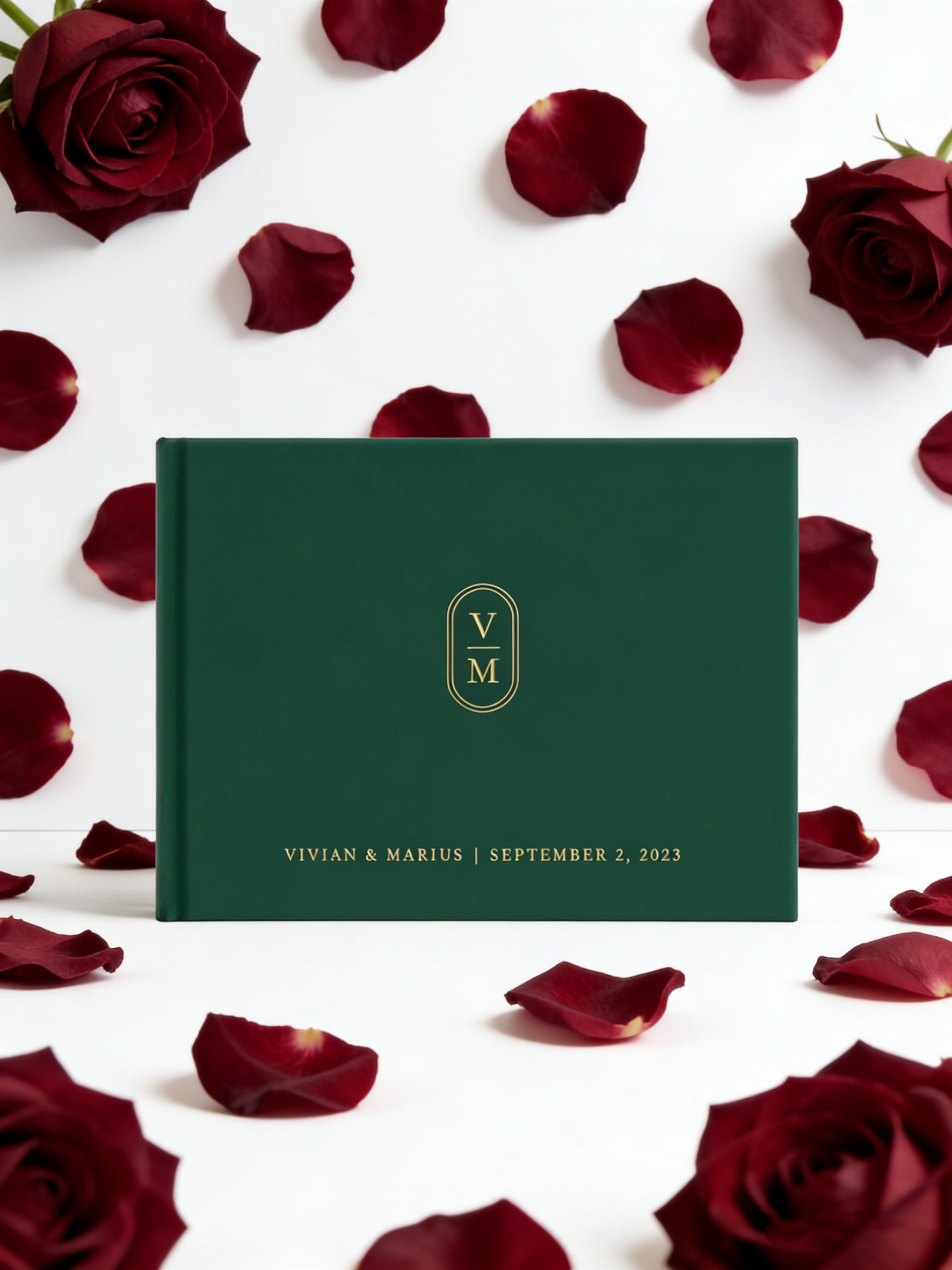 Custom Photo Book - Custom Elegant Wedding Guest Book Personalized