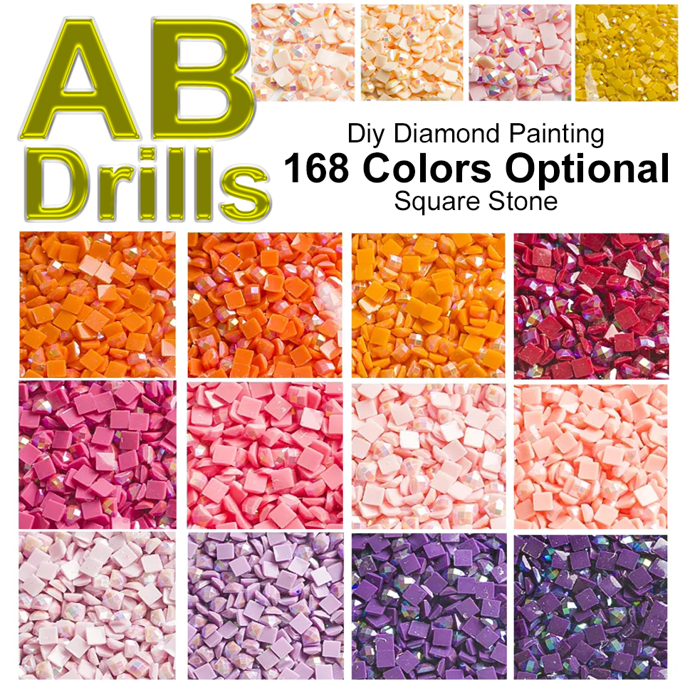 Photo Mosaic Print - AB Square Stone Drills DIY Diamond