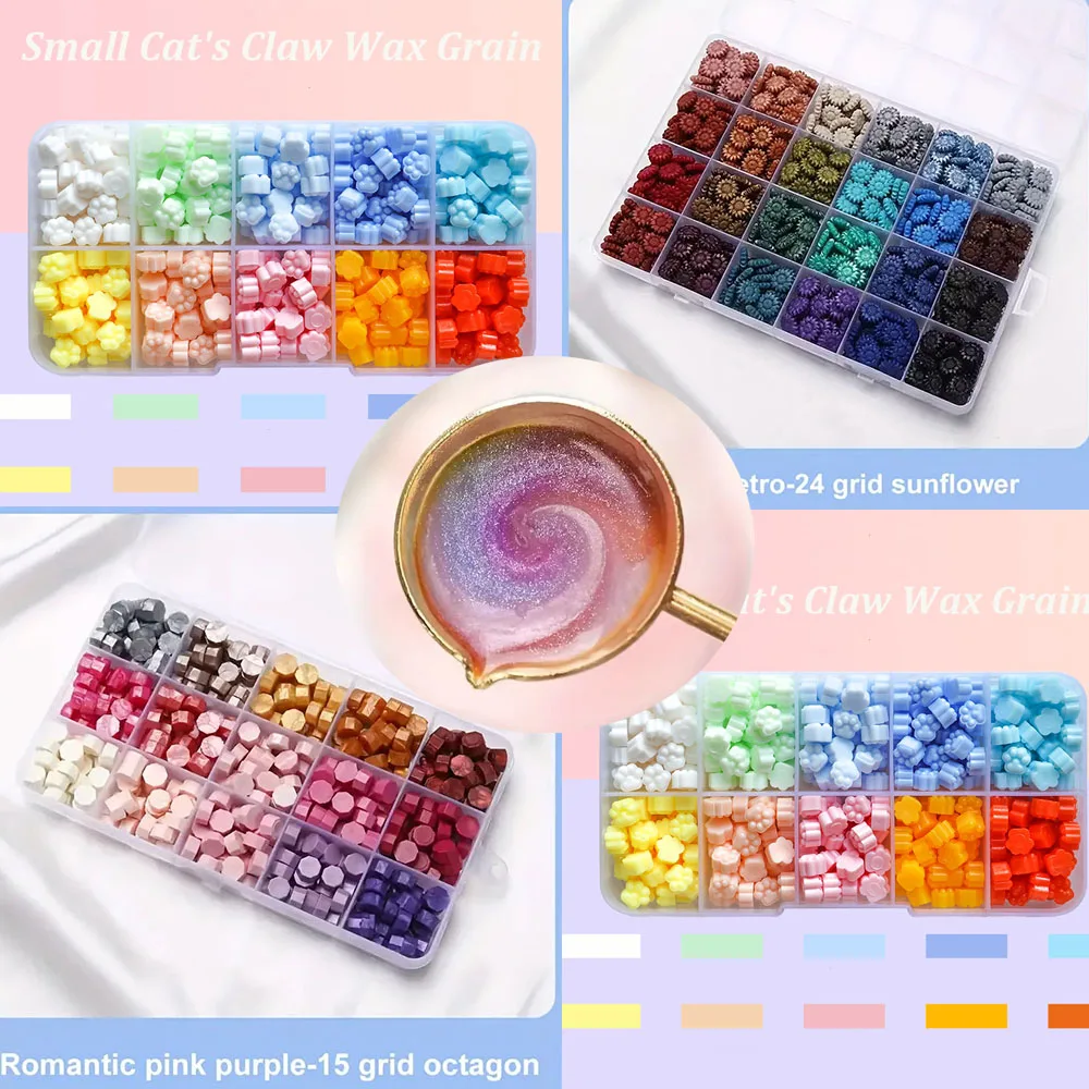 Wax Seal Letter Kit - 600Pcs Box Sealing Wax Beads, 24