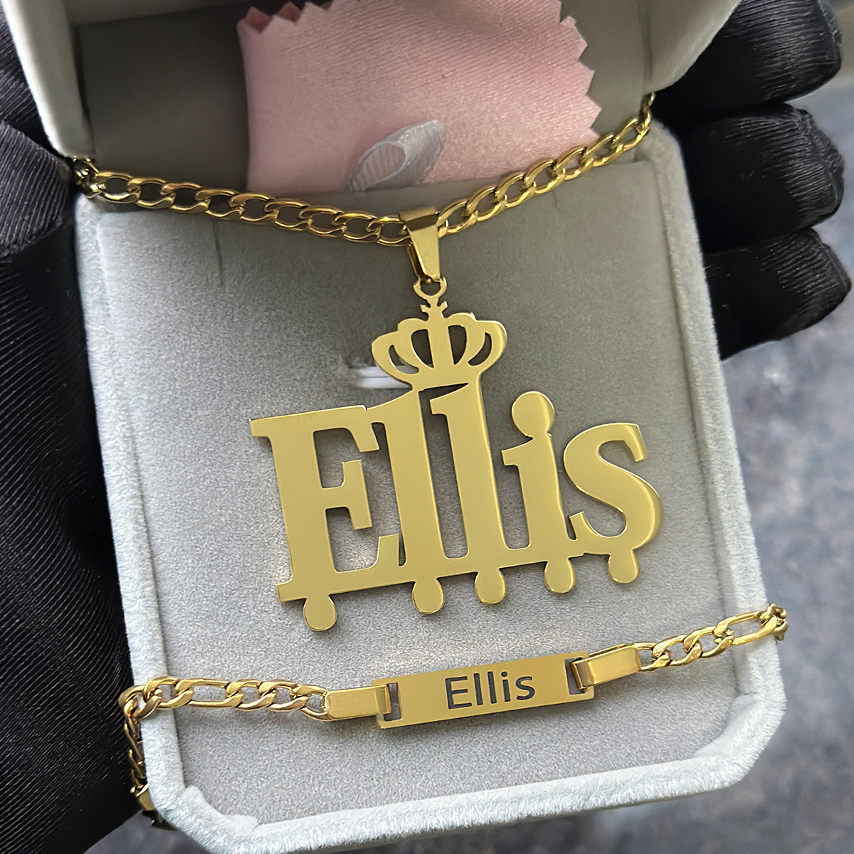 Name Necklace Custom - Custom Little Boy Name Necklace Set