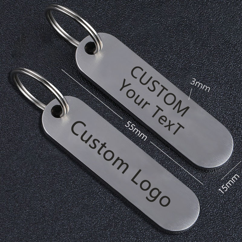 Initial Ring Custom - Personalized Stainless Steel Keychain LOGO Anti