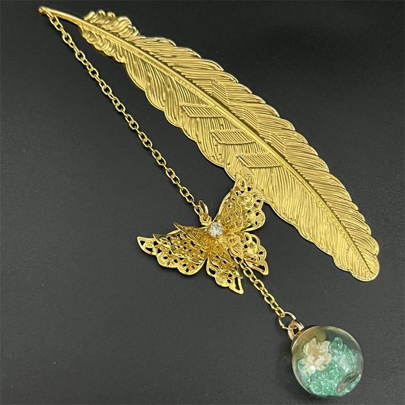 Dried Flower Bookmark - New New Chinese Style Metal Bookmark