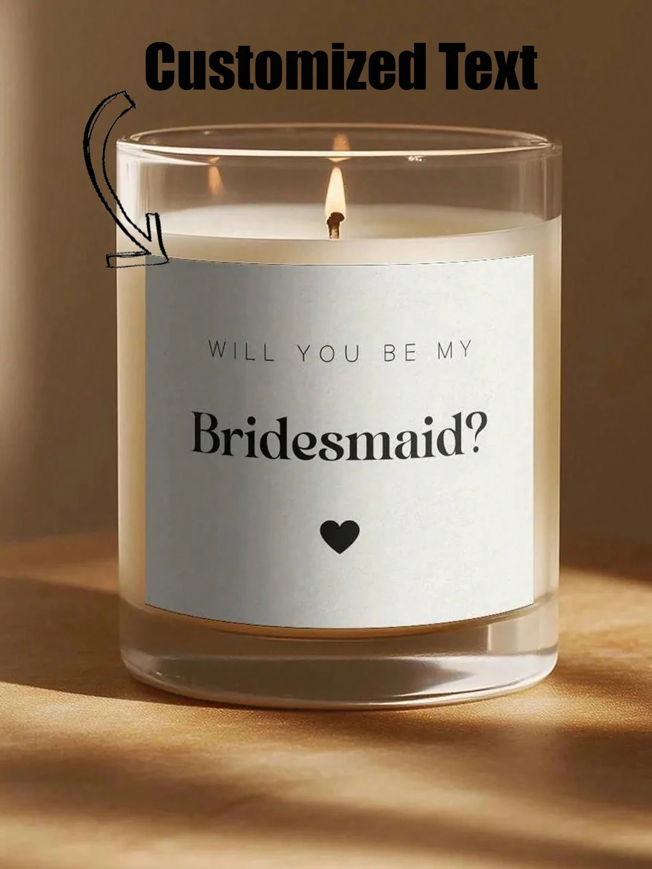 Personalised Candle Label - Custom Candle Label Will You Be