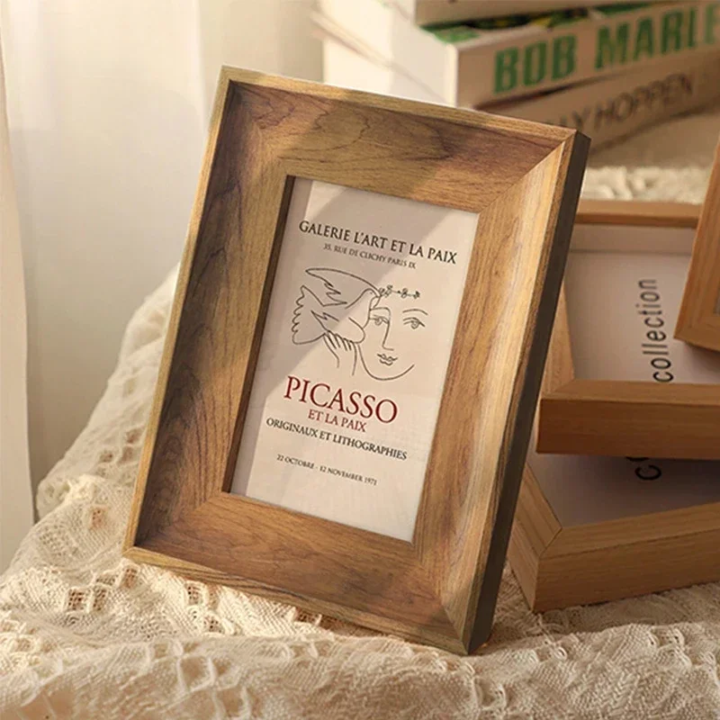 Engraved Wood Frame - Wooden Photo Frame 5/6/7/8/10 Inch A4