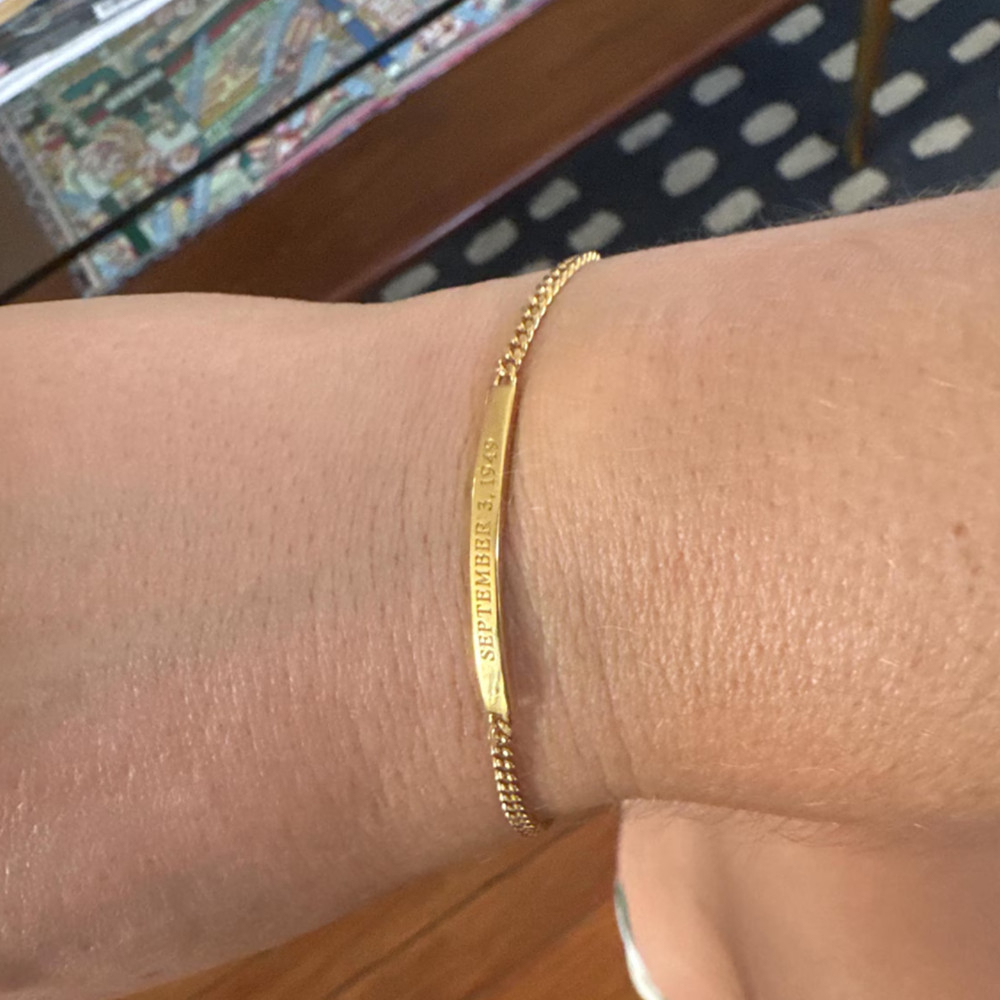 Coordinates Bracelet - ustom Engraved Latitude Longitude Bar Bracelet