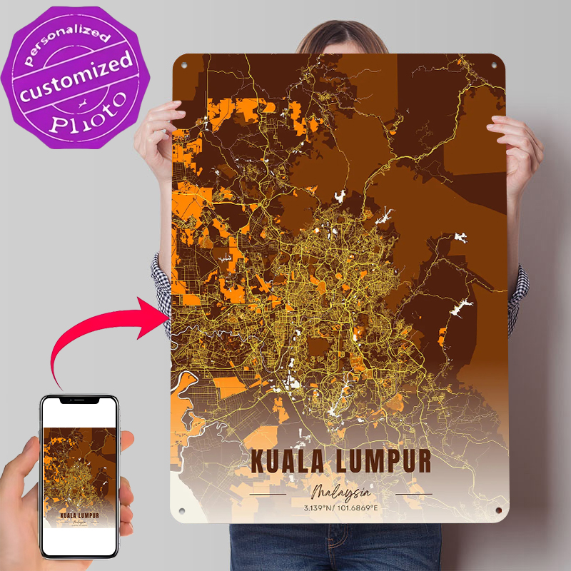 Custom Map Poster - Kuala Lumpur Map Art Printed Poster