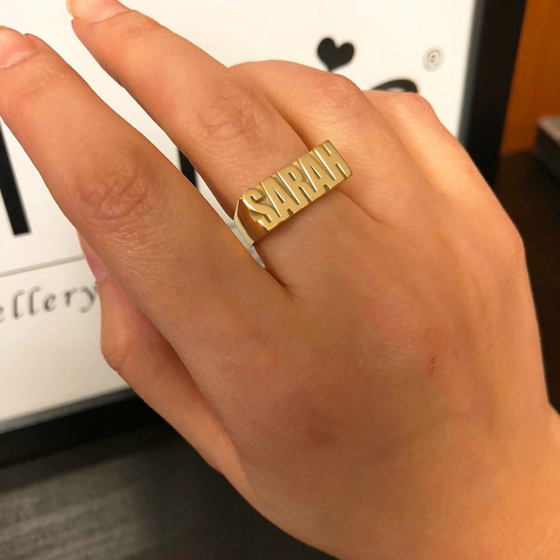 Initial Ring Custom - Custom Gold Gothic Rings for Men