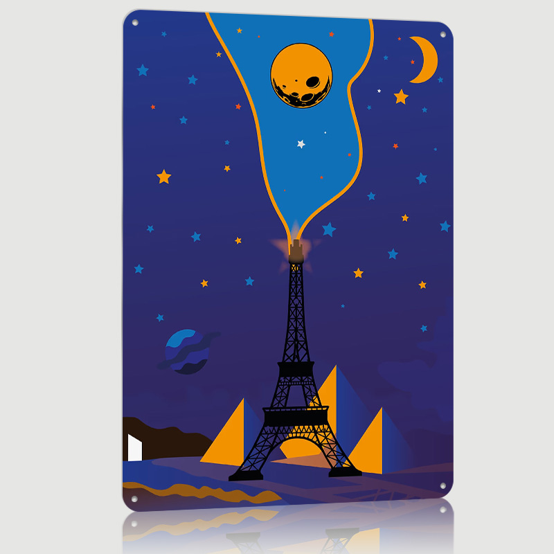 Custom Night Sky - Eiffel Tower Night Sky Poster Custom