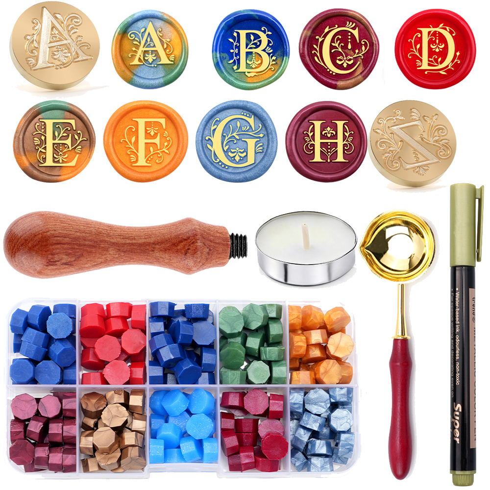 Wax Seal Letter Kit - Alphabet Wax Seal Stamp Set -