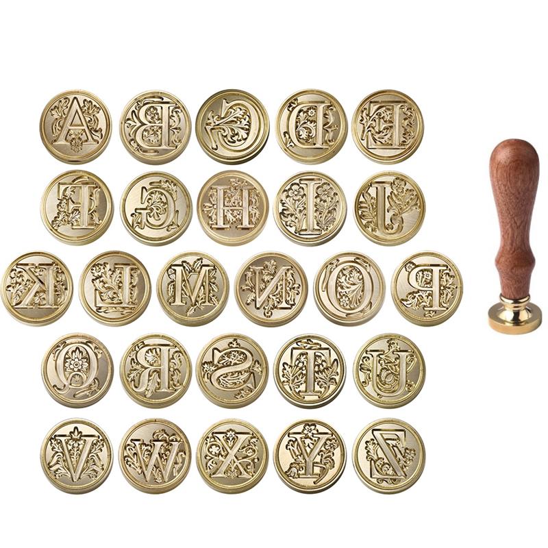 Wax Seal Letter Kit - A-Z Vintage Sealed Wax Stamp Head