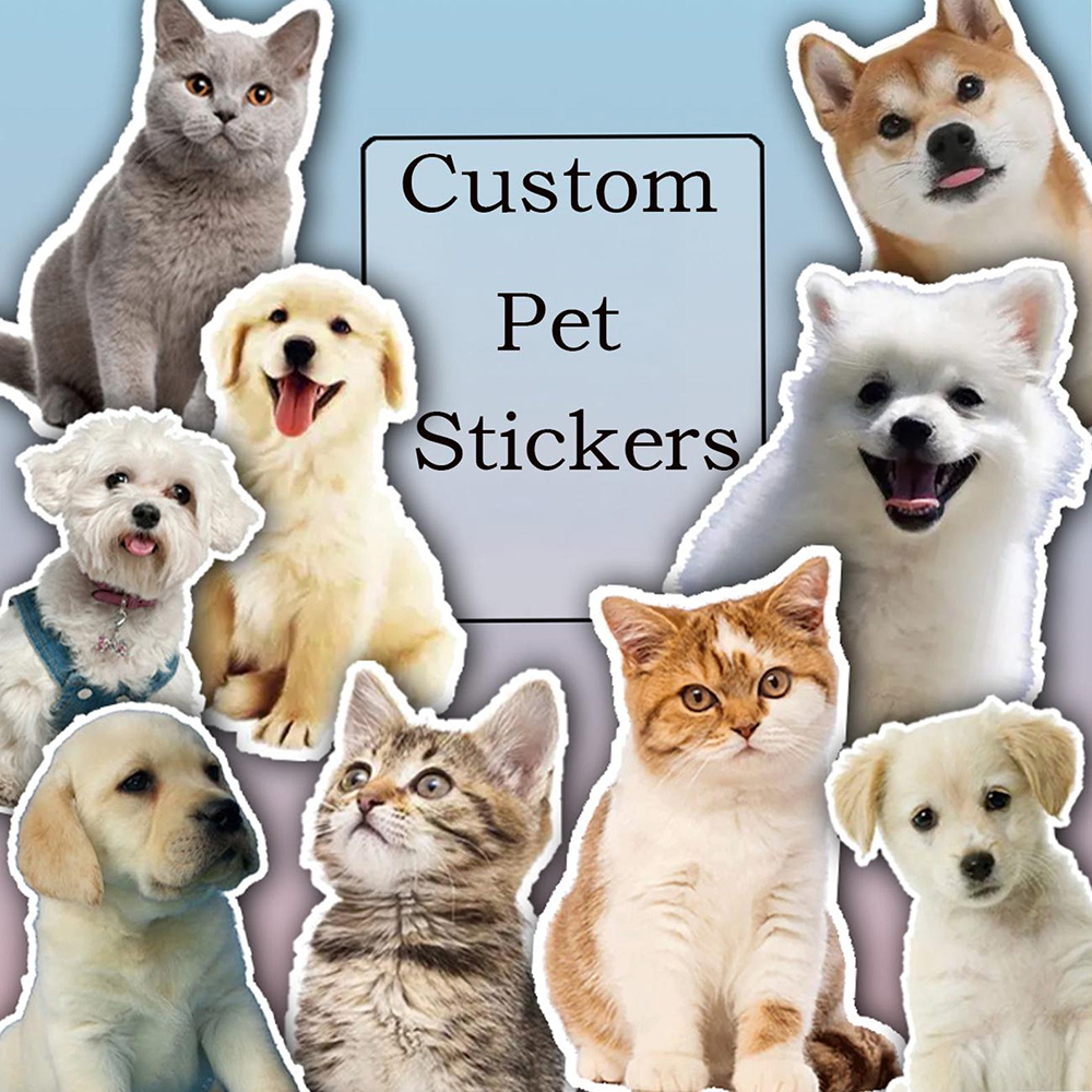 Pet Portrait Custom - Custom Dog Animal Stickers Funny Puppy