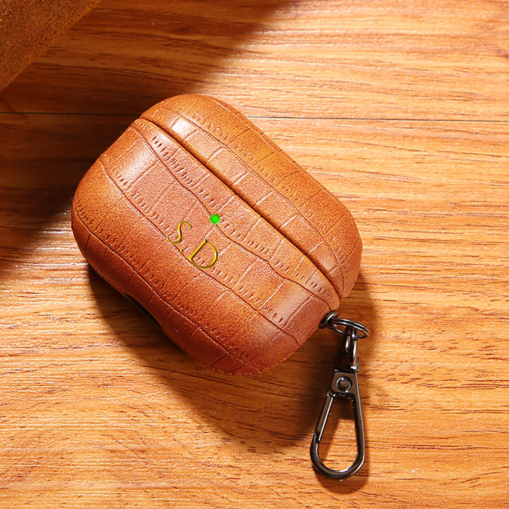 For Airpods 1 2 3 4 Pro 2 Luxu - Monogram Keychain Leather recension och pris