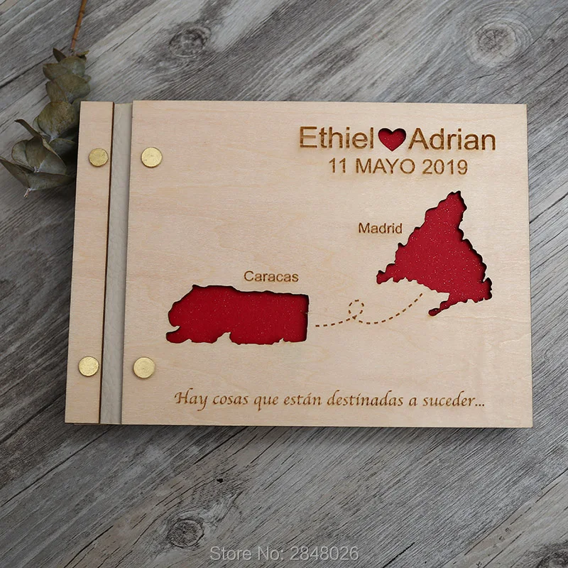 Map engraved wedding guestbook - Custom Star Map recension och pris