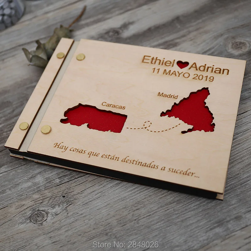 Map engraved wedding guestbook - Custom Star Map recension och pris