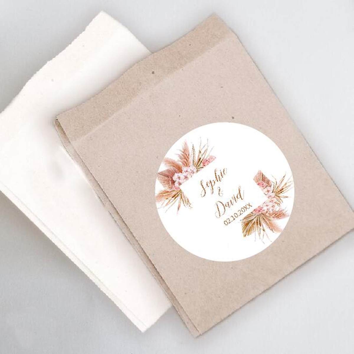 96Pcs Pampas Grass Stickers fo - Personalised Candle Label recension och pris