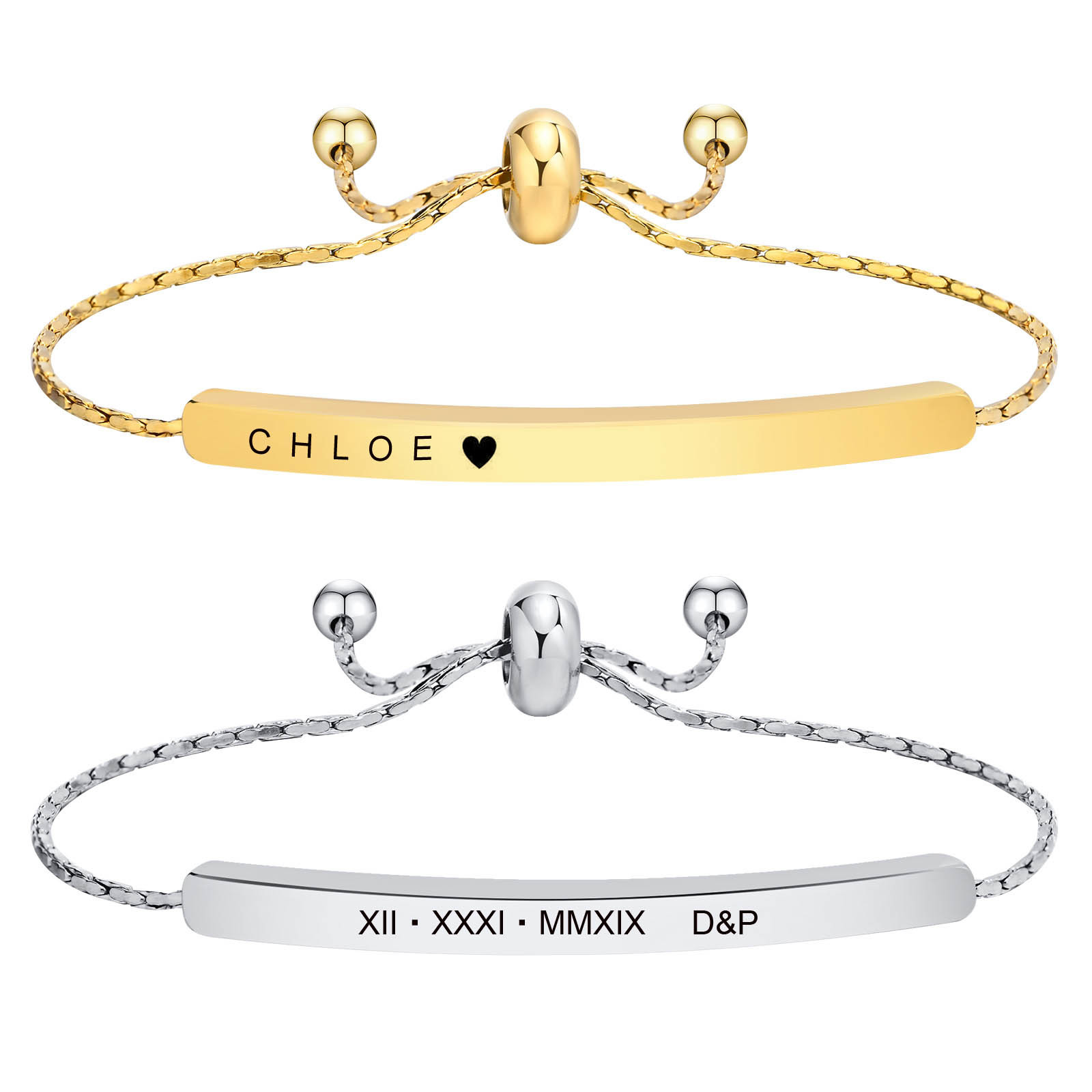 Personalized Engraved Bar Brac - Coordinates Bracelet recension och pris