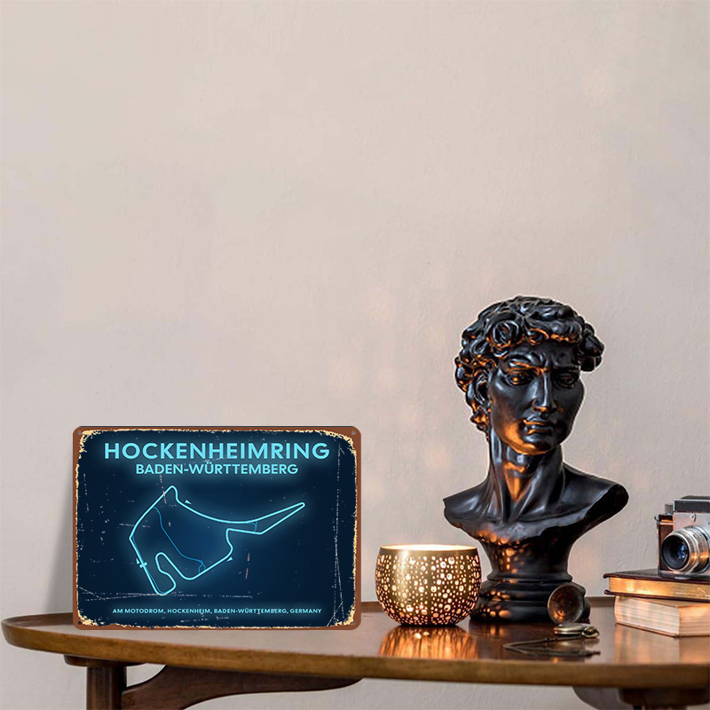 Hockenheimring Circuit Neon Ma - Custom Map Poster recension och pris