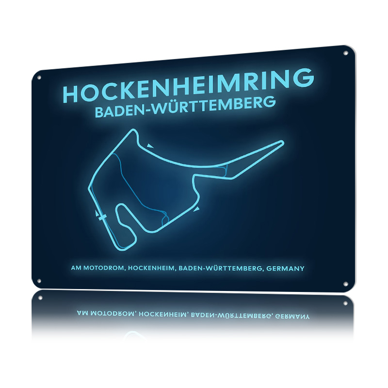 Hockenheimring Circuit Neon Ma - Custom Map Poster recension och pris