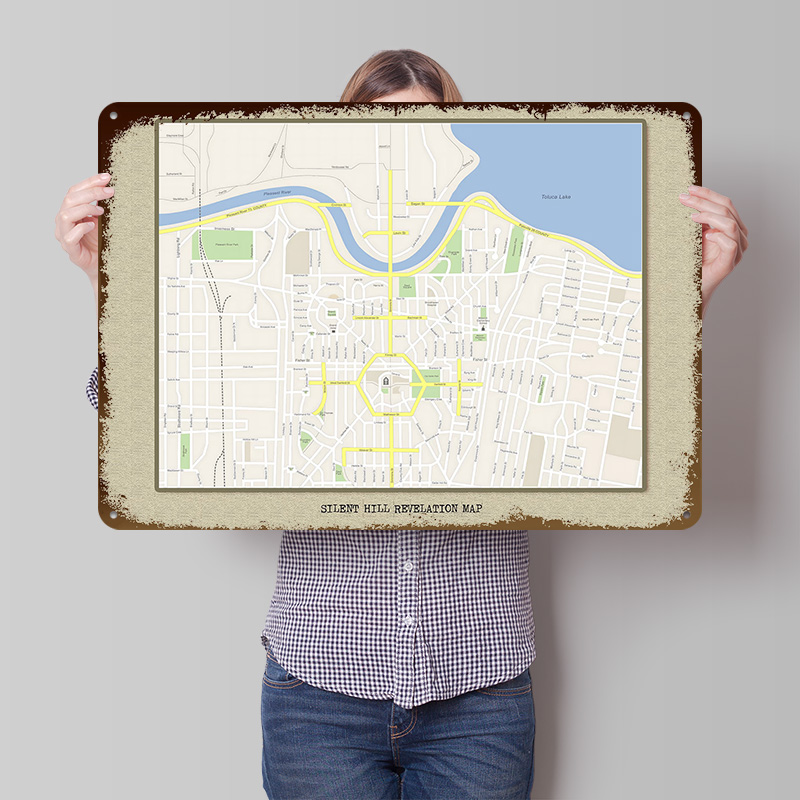 Silent Hill Revelation Map Met - Custom Map Poster recension och pris