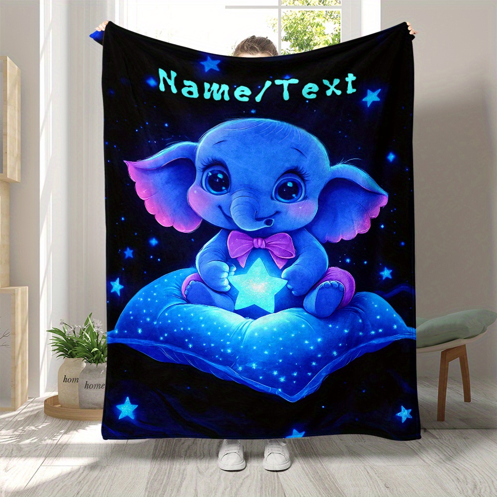 Personalized Cute Blue Elephan - Custom Night Sky recension och pris