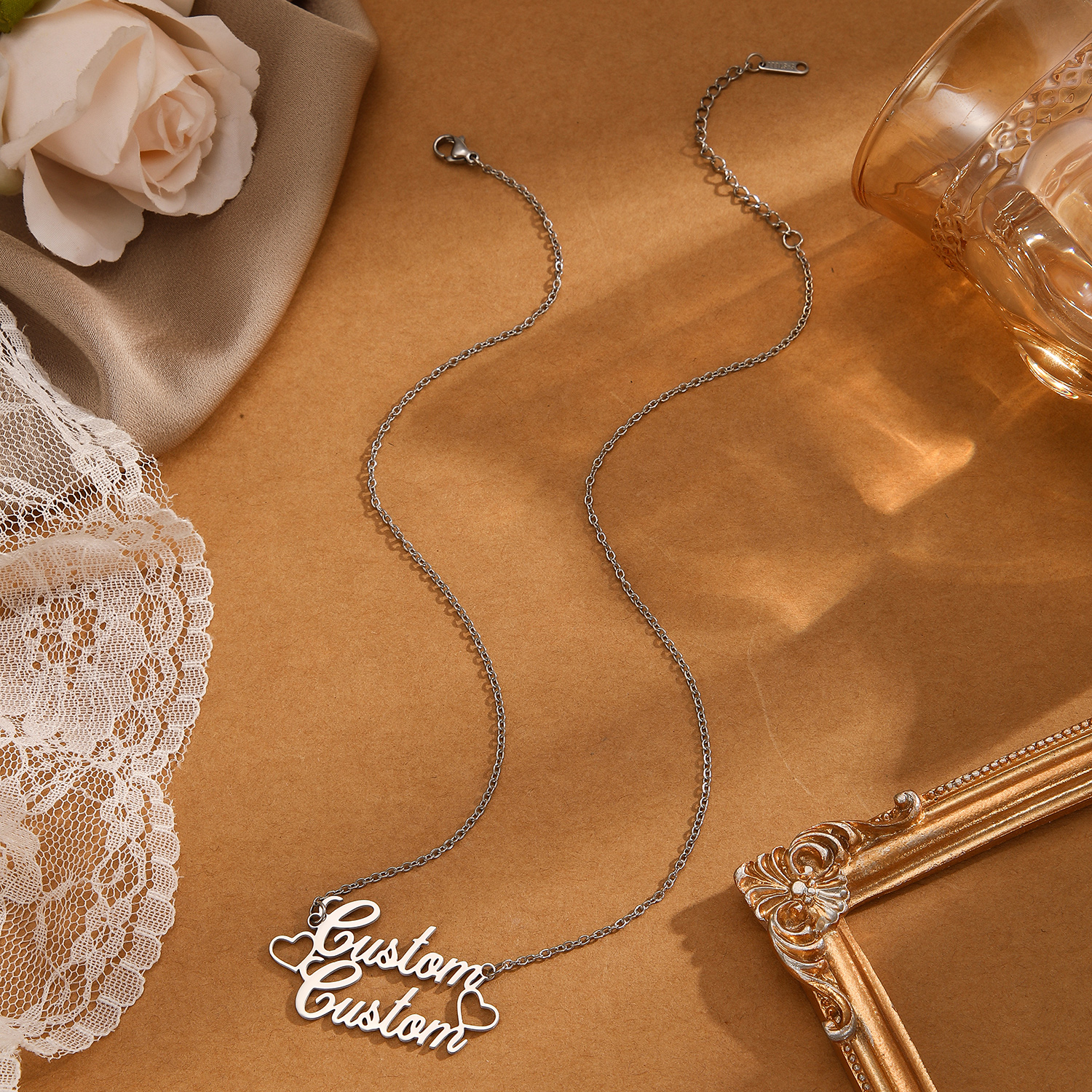 1pc Stainless Steel Customized - Name Necklace Custom recension och pris