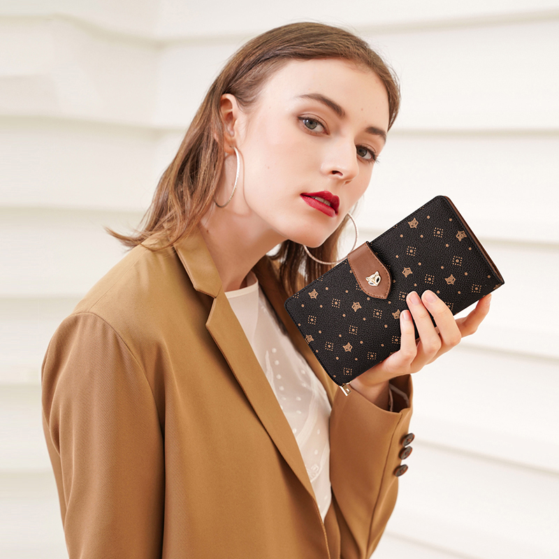 FOXER Women Long Wallet Card & - Monogram Keychain Leather recension och pris