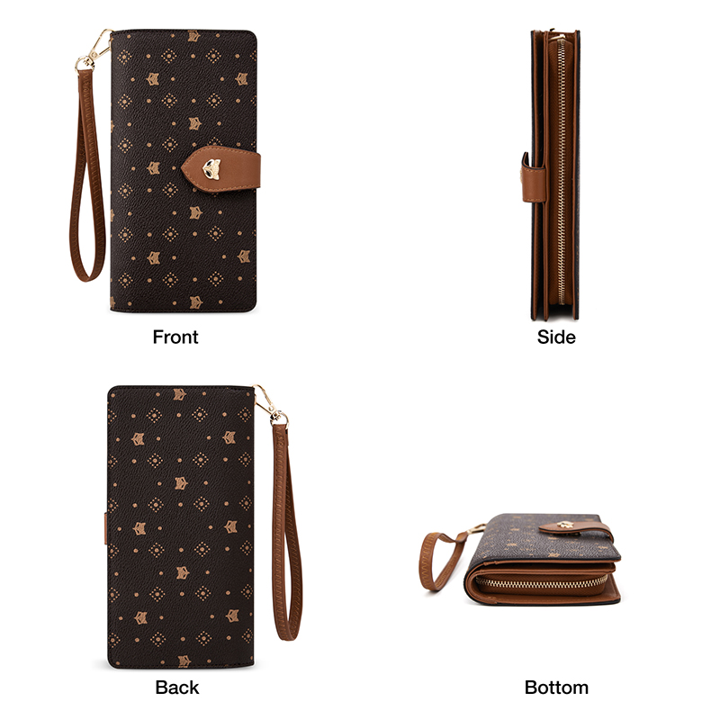 FOXER Women Long Wallet Card & - Monogram Keychain Leather recension och pris