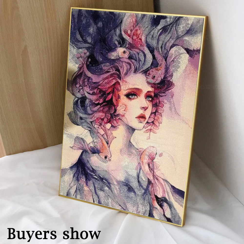 1PC frameless 5D Diy Diamond P - Photo Mosaic Print recension och pris