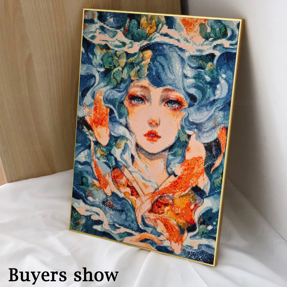 1PC frameless 5D Diy Diamond P - Photo Mosaic Print recension och pris