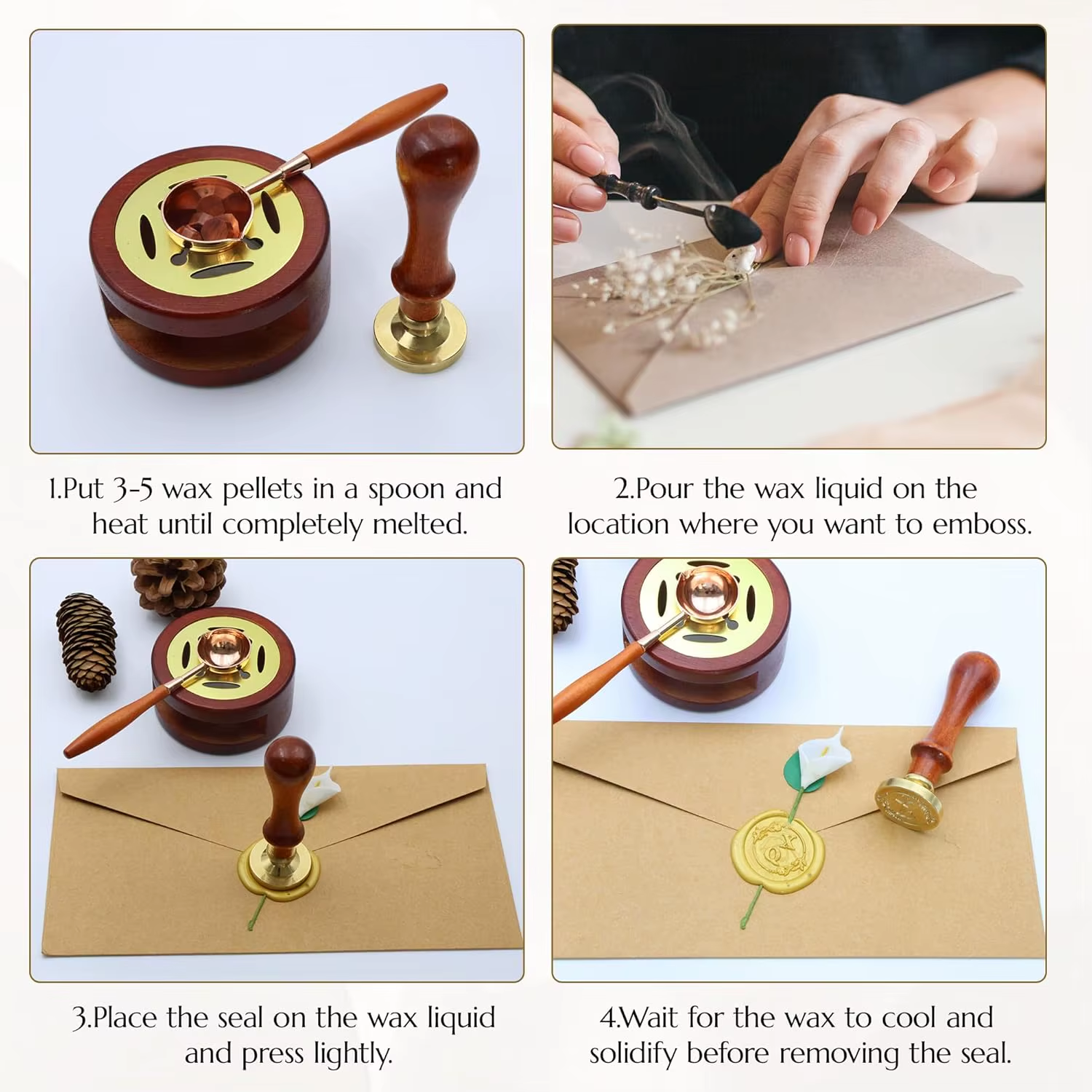 Wedding Custom Wax Seal Stamp  - Wax Seal Letter Kit recension och pris