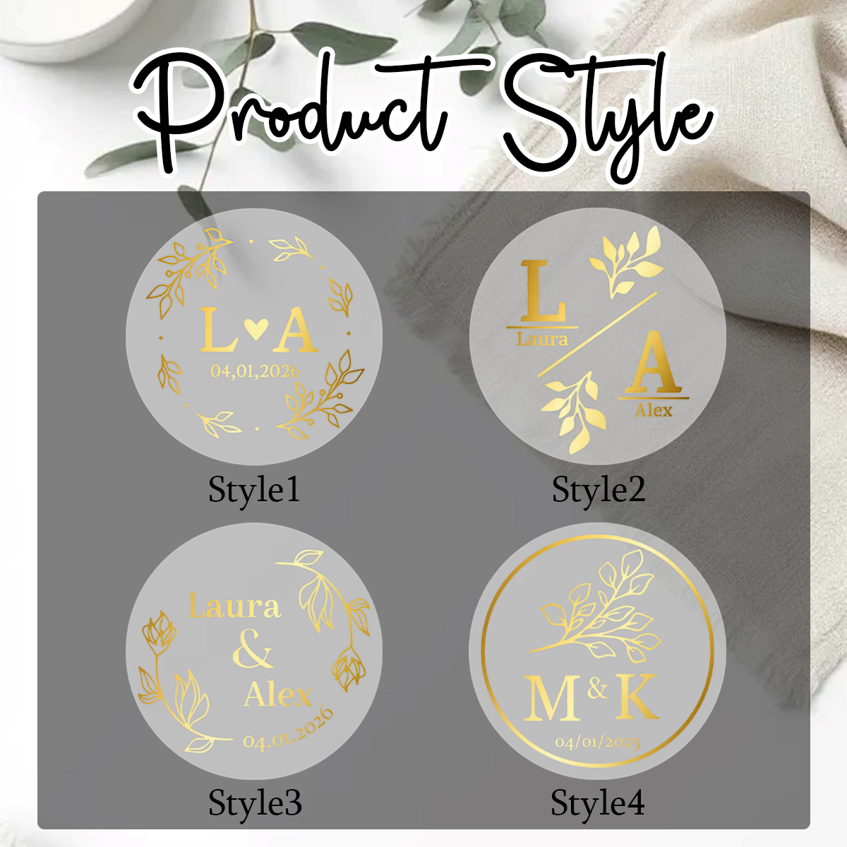 30/60/120/240pcs Custom Text R - Personalised Candle Label recension och pris