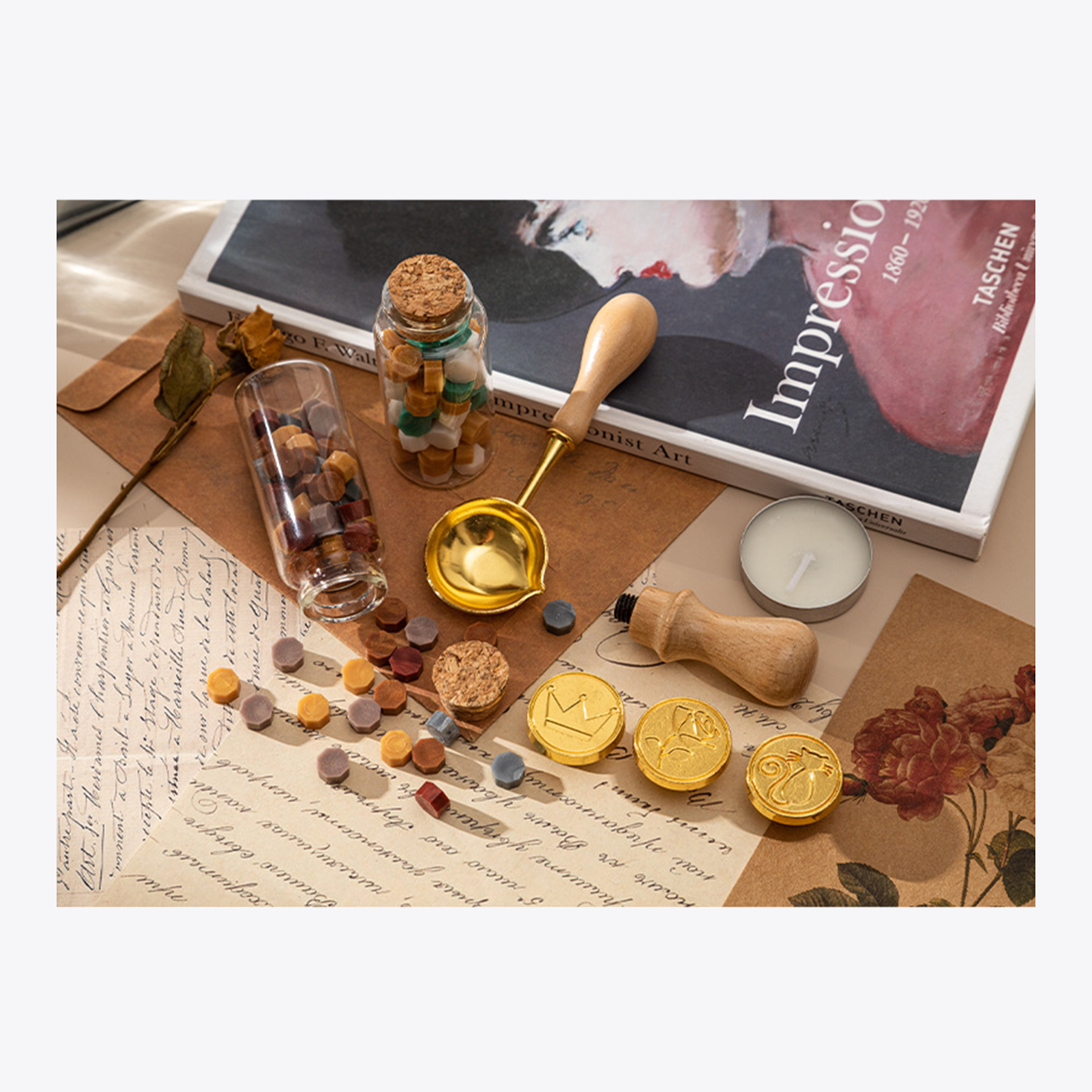 【HOT】Wax Seal Stamp Kit with 3 - Wax Seal Letter Kit recension och pris