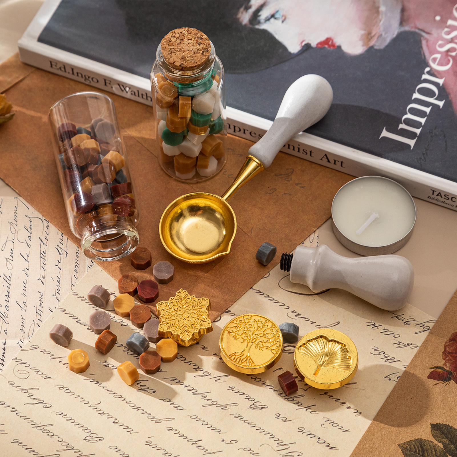 【HOT】Wax Seal Stamp Kit with 3 - Wax Seal Letter Kit recension och pris