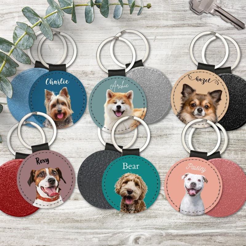 Custom Pet Photo Keychain Pers - Pet Portrait Custom recension och pris