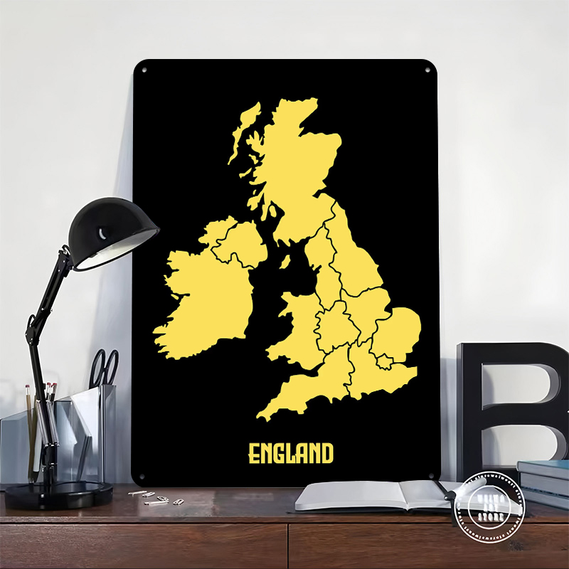 Map of England Printed Poster  - Custom Map Poster recension och pris