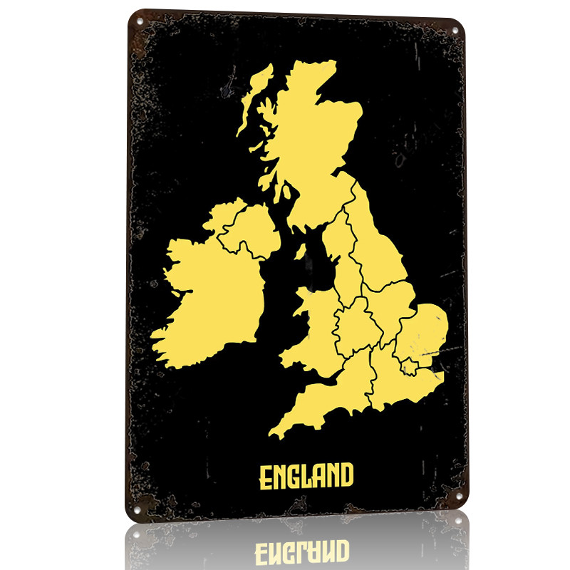 Map of England Printed Poster  - Custom Map Poster recension och pris