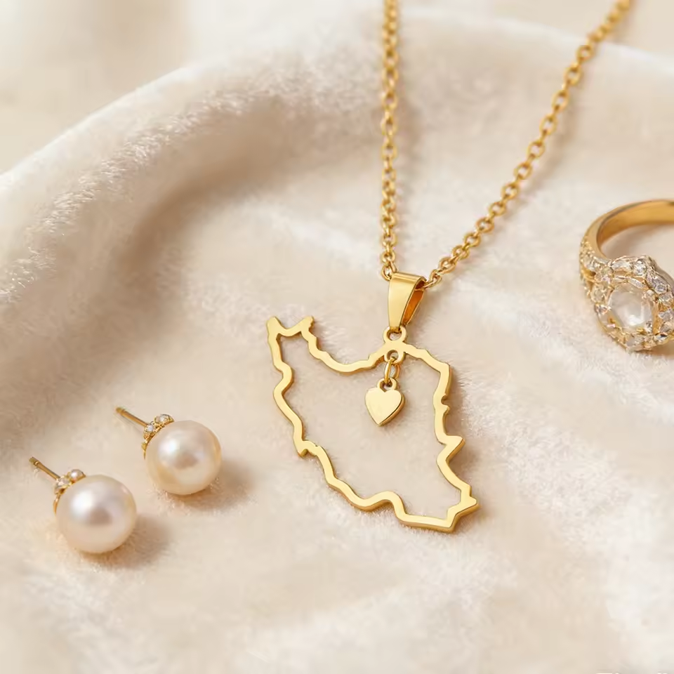 Lucktune Iran Map Pendant Neck - Custom Star Map recension och pris